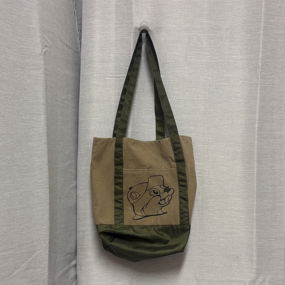 Buc-ee’s Canvas Mini Tote Bag Green & Khaki